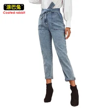 CR женские джинсы с высокой талией, сексуальные весенние осенние джинсы со снежинками, джинсовые штаны-шаровары, джинсы для женщин, высокая уличная одежда, свободные штаны, джинсы