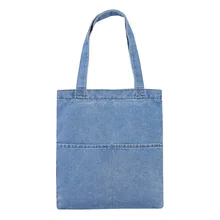 Креативная джинсовая сумка настраиваемая простая художественная и художественная универсальная Большая вместительная ручная сумка тканевая через плечо