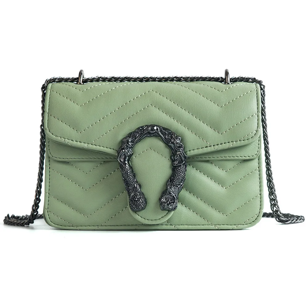 

JUILE Fashion Brand Women Bag high quality PU Leather Messenger Bag Designer Chain Shoulder Crossbody Bag Women Handbag Bolso