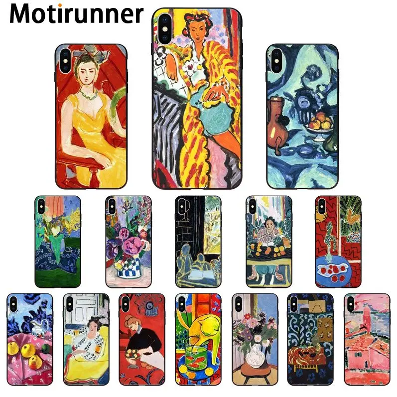 Высококачественный силиконовый чехол Motirunner Henri Matisse для iPhone 11 pro XS MAX 8 7 6 6S Plus X 5 5S SE