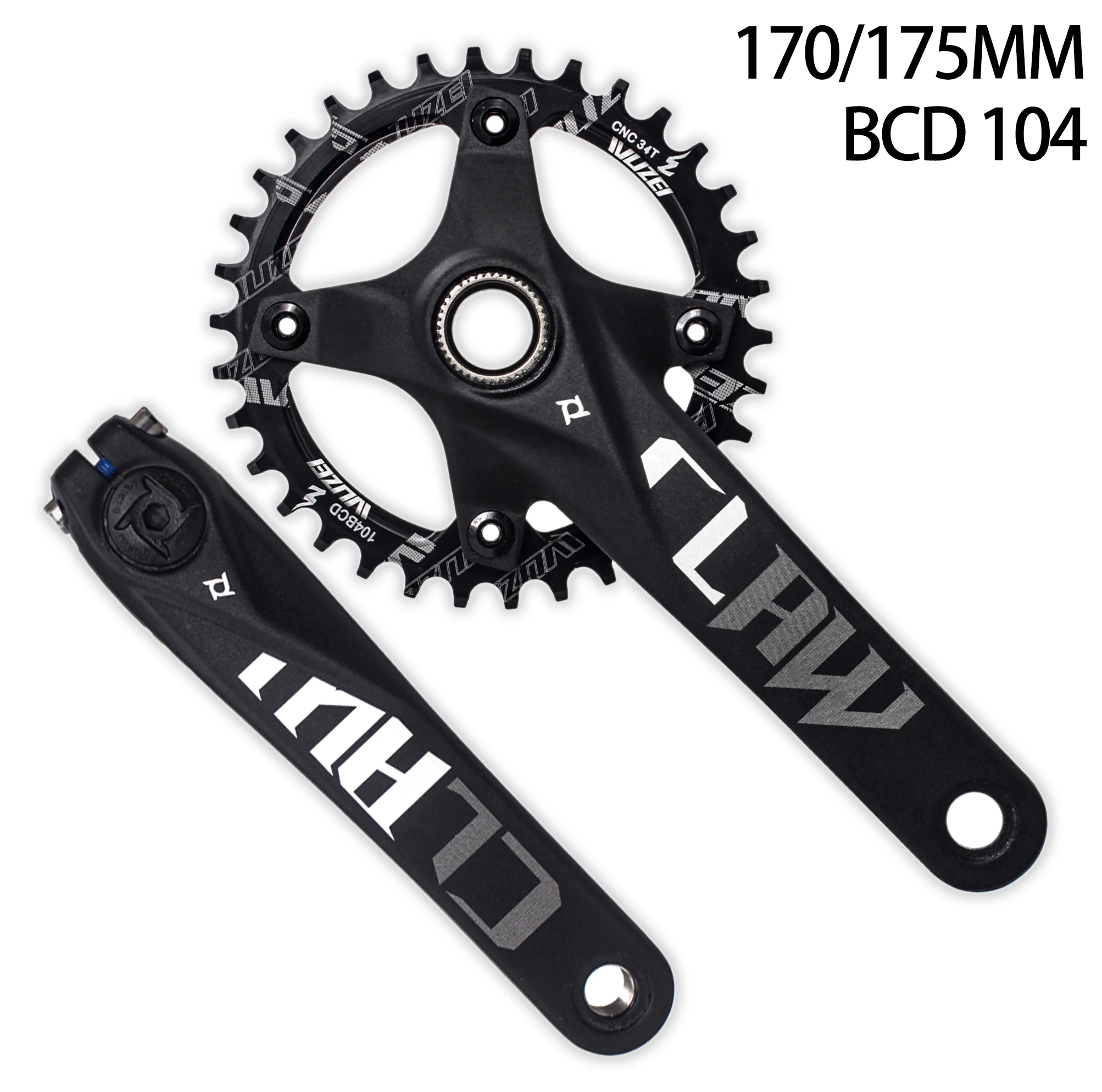 Comprar 104BCD MTB bicicleta cigüeñal de aleación de aluminio Con parte inferior de la bicicleta cigüeña170 175 MM cadena de la bicicleta 32 34 36 38T