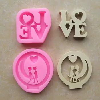 

Silicone Mold LOVE Letter Shaped Molds DIY Fondant Cake Aroma Plaster Making