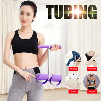 

4 Tube Resistance Bands Latex Pedal Puller Exerciser Sit-Up Pull Rope Expander Elastic Bands Yoga Workout Equipment Pilates