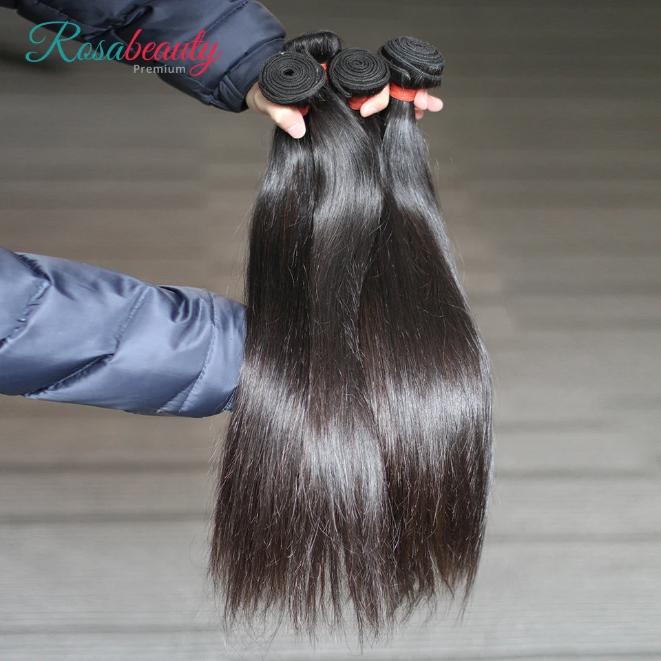 [Rosabeauty] OneCut волосы оптом прямые 8-28 30 дюймов P бразильские волосы remy натуральный цвет человеческие волосы ткачество пучки