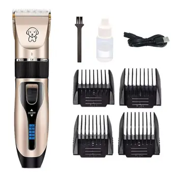 

LCD Rechargeable Low-noise Cat Dog Hair Trimmer Electrical Pet Hair Clipper Remover Cutter Grooming Pets Haircut Machine
