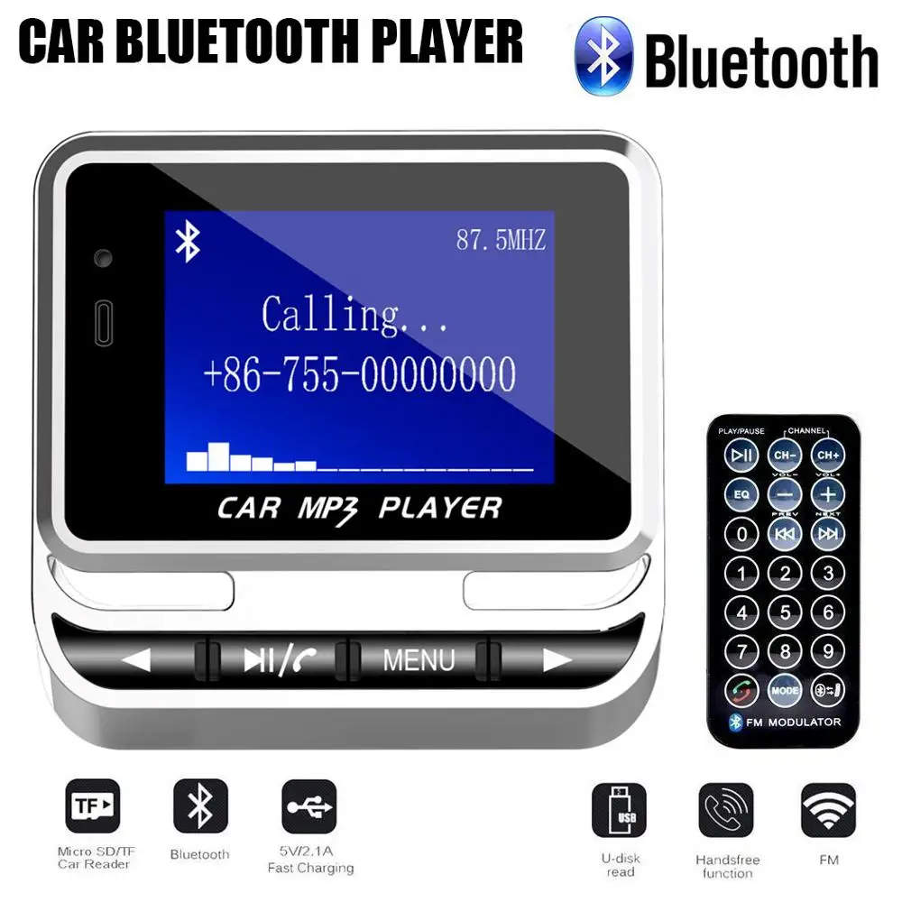 USB зарядное устройство fm-передатчик FM12B автомобильный комплект Bluetooth беспроводной Авто Bluetooth Mp3 плеер для iPhone SE 7 7Plus 6 6S и Android