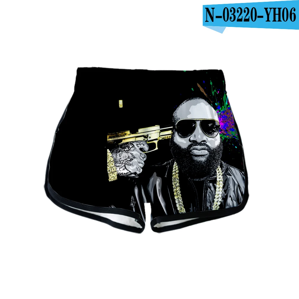 picture color Rick Ross/спортивные шорты с принтом, сексуальные женские модные популярные повседневные Мягкие Шорты в стиле Харадзюку - Цвет: picture color