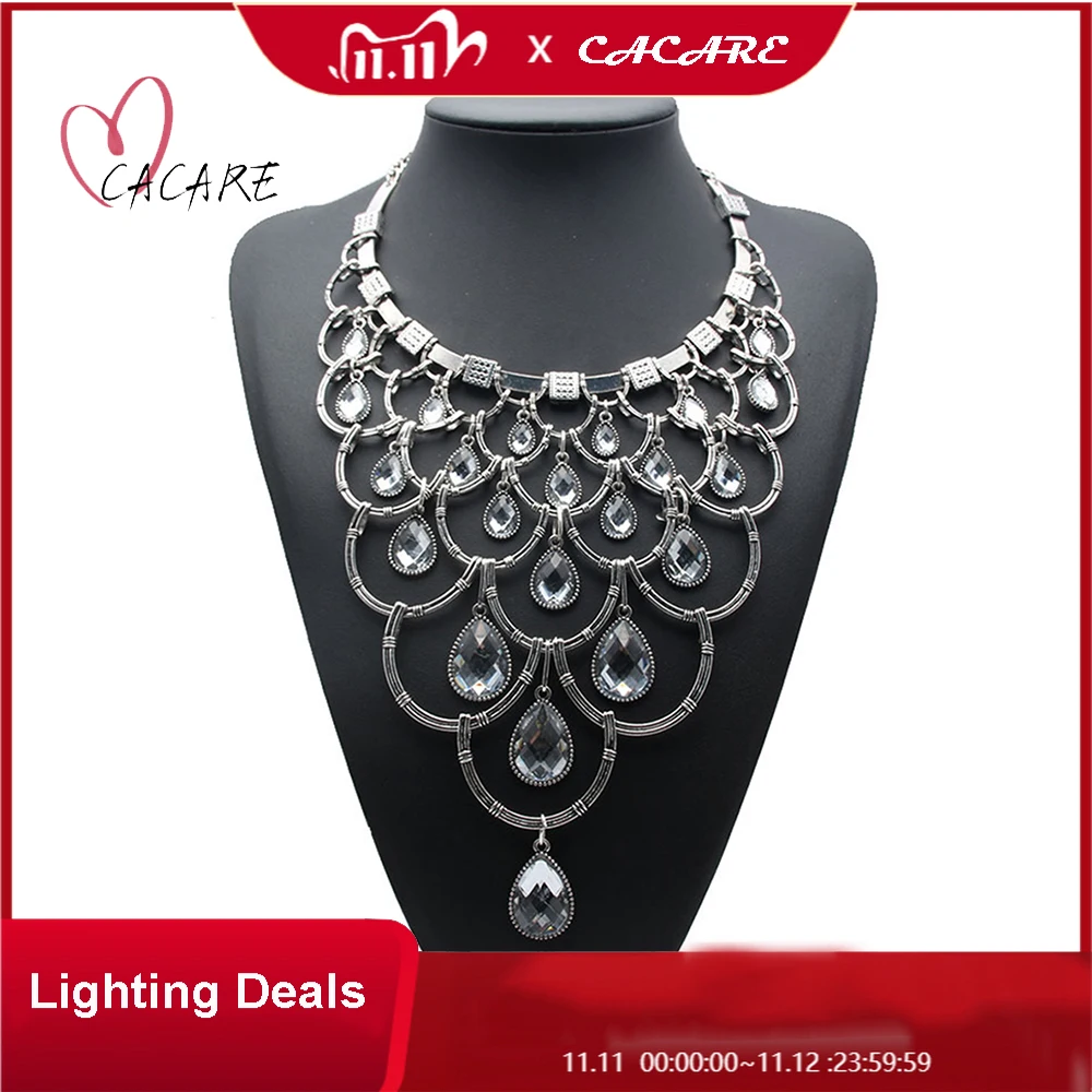 

Long Pendent Large Necklace Maxi Women Fashion Jewelery Collares Statement F1004 with Rhinestones bohemian
