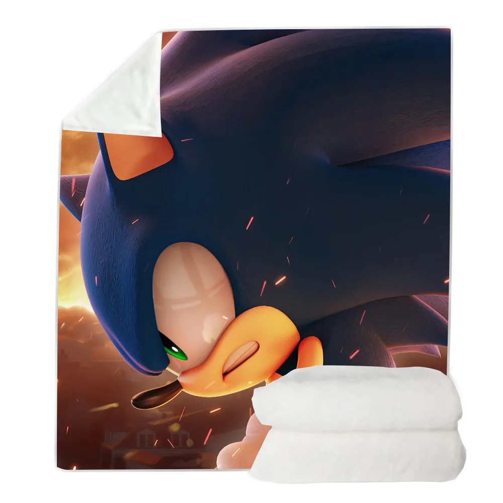 

Sonic the Boom pattern Blanket 3D full printed Wearable Blanket Adults/kids Fleece Blanket drop shippng style-1