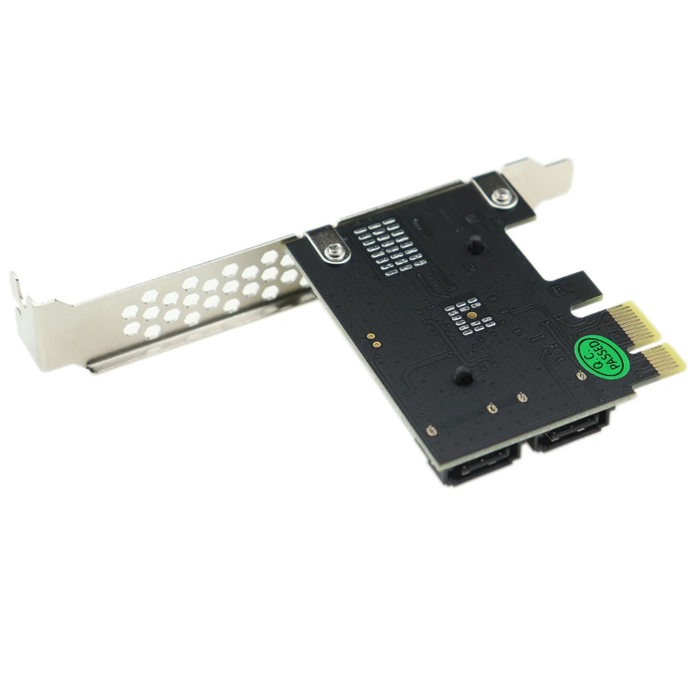 PCI Express SATA 3,0 контроллер карты 2 порта PCIe SATA III 6 Гбит/с внутренний адаптер конвертер Поддержка HDD SSD для настольных ПК Win 10