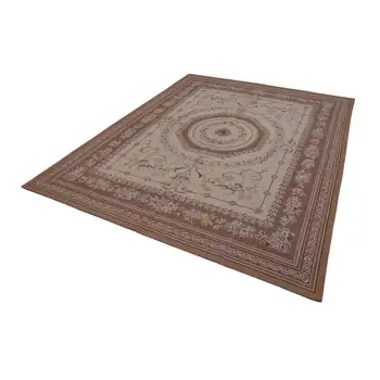 

247x303 Cm Beige Handmade Needlepoint Rugs Rug-8x10 Ft