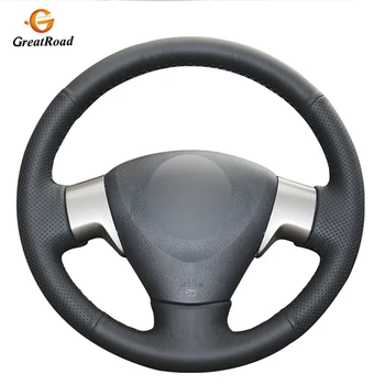 

Hand-stitched Black Genuine leatherCar Steering Wheel Cover for Toyota Corolla 2009-2013 Matrix 2009-2010 Auris 2007-2009