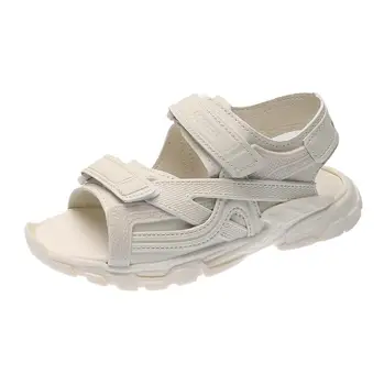 

New Summer Children Sandals for Boys Flat Beach Shoes Kids Sports Casual Student Leather Sandals Soft Non-slip Fashion Wild