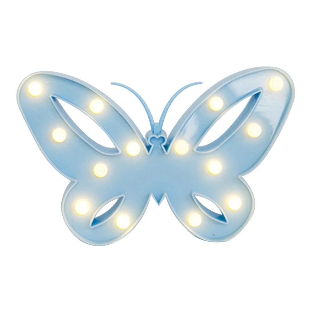 

Home Decor Night Light Butterfly Bedside Sleeping PVC Desktop Indoor Wall Hanging Living Room Gift LED Marquee Baby Kids Bedroom