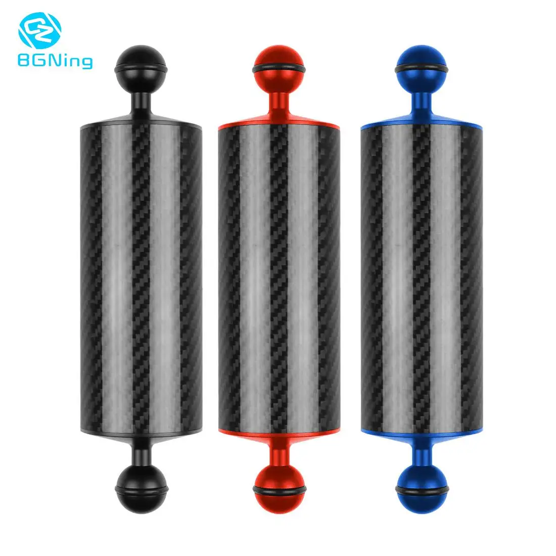 Diving Tray Dual Ball Floating Buoyancy Aquatic Carbon Fiber Arm Extend Bracket for Gopro