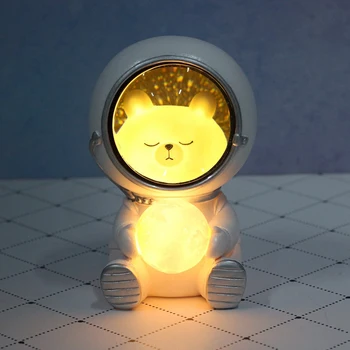 

Cat LED Night Light Astronaut Moon Lamp Decor Bedroom Baby Room Bedside Lamp Birthday Christmas Gifts for Kids Children