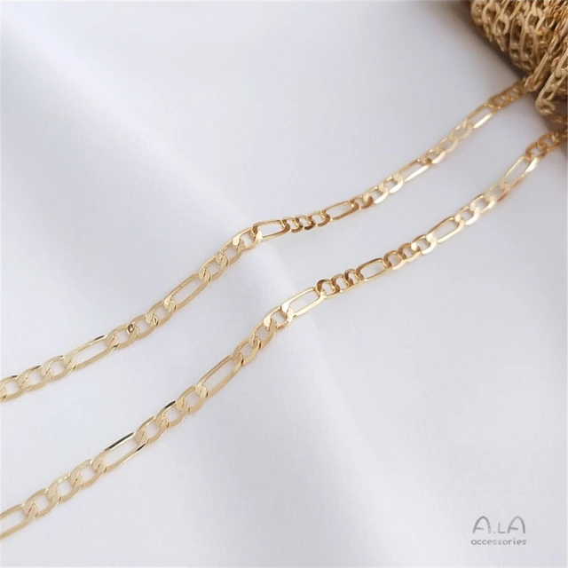 Gold Plated Chain Jewelry Making  14k Gold Chain Jewelry Making - 6 14k Gold  Plated - Aliexpress