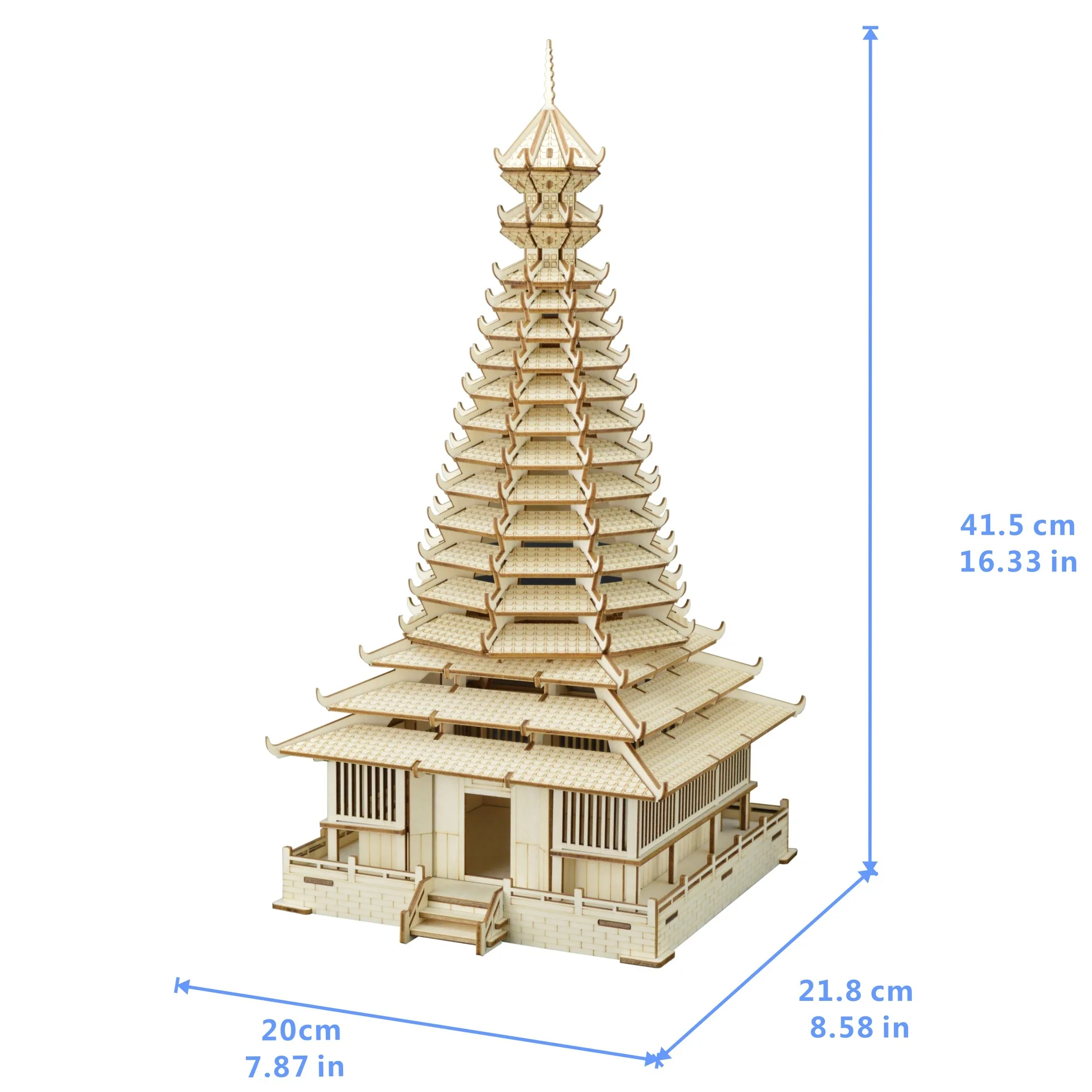 Sanjing барабанная башня DIY 3D деревянные головоломки деревянные ремесла набор для сборки резка деревянные игрушки для Рождественский подарок 3197