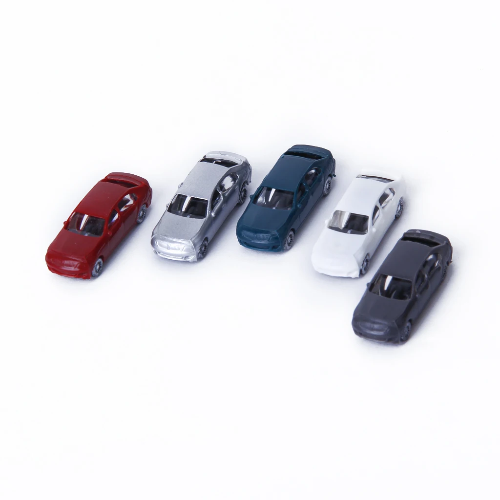 50Piece Painted Model Cars Building Train Layout Scale N (1 to 150 Scale)