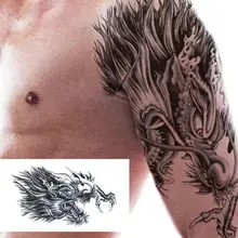 Temporary Tattoos For Men Shoulder Tattoos Large Chest Body Sexy Tattoo Sticker Waterproof Tatoo Fake Boys Make Up Pattern A3P6