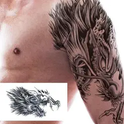 Temporary Tattoos For Men Shoulder Tattoos Large Chest Body Sexy Tattoo Sticker Waterproof Tatoo Fake Boys Make Up Pattern A3P6