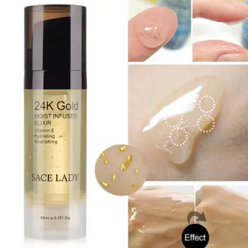

SACE LADY 24K Gold vitamin E Primer Makeup Oil Control MakeUp Primer Repair Foundation Professional Pores Cream Face Base M E6P5