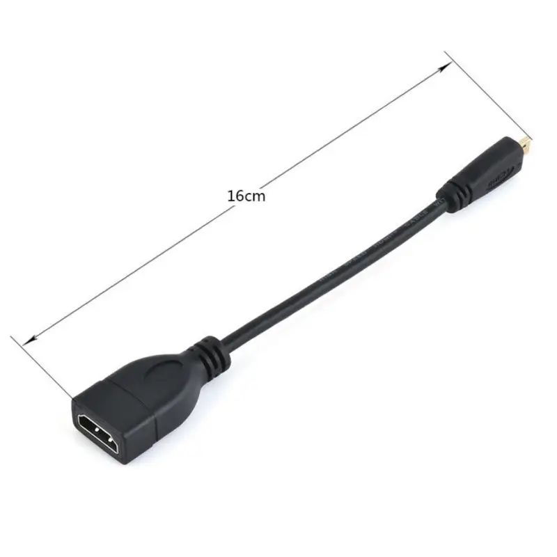 Высококачественный Универсальный Micro HDMI штекер и гнездового разъема HDMI Кабель-адаптер Позолоченный разъем шнур-переходник