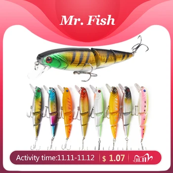 BIG DISCOUNT ❤️ 1PCS Jointed Fishing lure 10.5CM/15G Minnow plastic artificial fishing wobbler tools jerk fish esca tackle - discount item 33% OFF Sports & Entertainment
