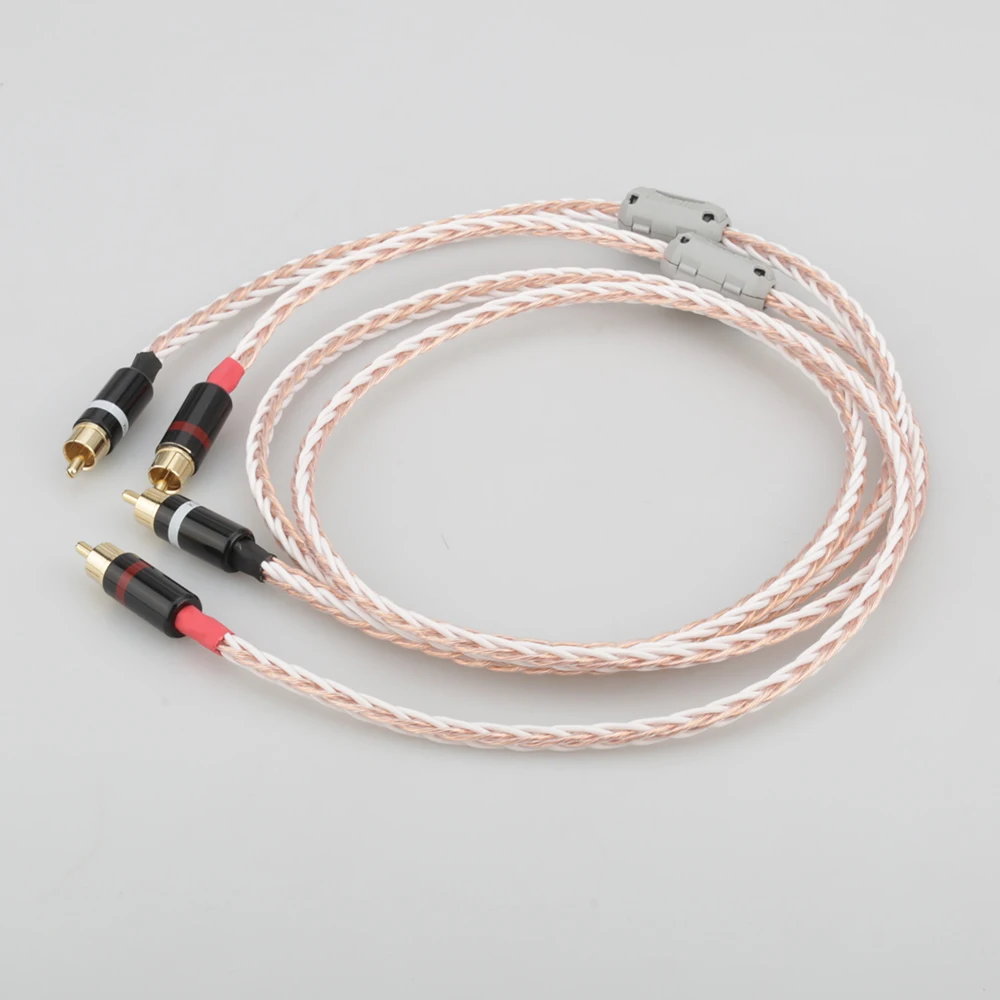 Кабель Audiocrast с RCA на Hi end HIFI OFC чистая медь серебро смешанный аудиопровод шнур