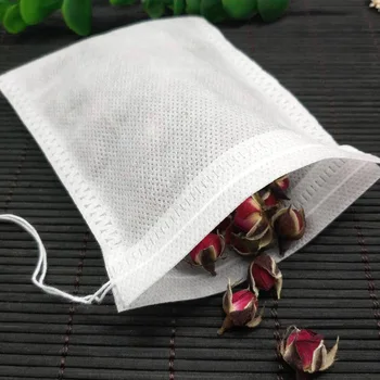 

100 Pcs Tea Bags Bags for Tea Bag Infuser with String Heal Seal Sachet Filter Paper Teabags Empty Tea Bags