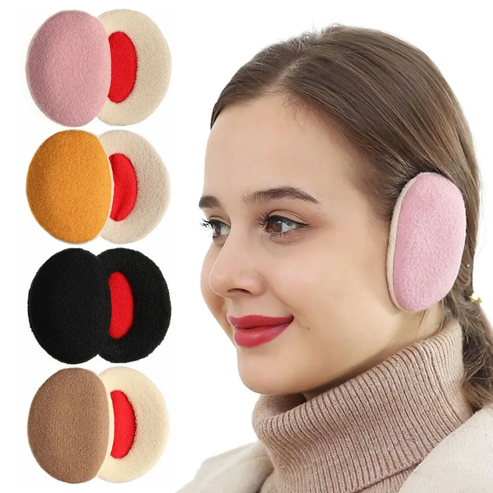 Bandless Ear Warmers Earmuffs Fleece Earmuffs Thick Winter Ear Cover for Men Women 