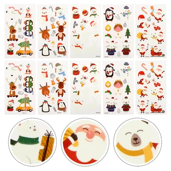

10 Sheets Christmas Luminous Tattoos Stickers Temporary Body Decals Party Favor