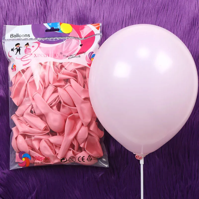 pink 100 шт пастельные шары 10 дюймов Цвет Макарон арки шарики для свадебного украшения детский душ день рождения День Святого Валентина Декор - Цвет: pink