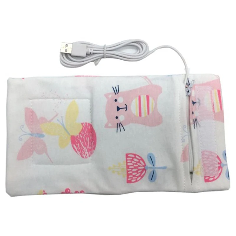 Cat pattern Usb подогреватель молока воды дорожная коляска изолированная сумка детская бутылочка для кормления подогреватель - Цвет: Cat pattern
