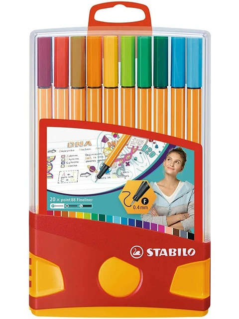 Rotuladores STABILO Point 88 Fineliner ColorParade, Estuche x20