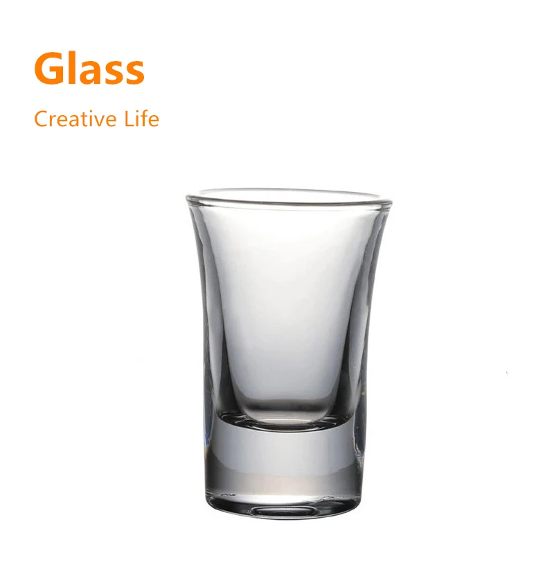 2 6PCS Crystal Vodka Cup Shot Glass Cup Whisky Shot Glasses Wine Glass Party Drinking  Thick Bottom Cup Double Wall Glass