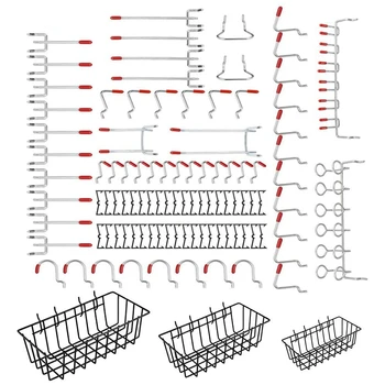 

101Pcs Garage Hook,Heavy Duty Garage Storage Utility Hooks Hanger Rack Extended Wall Mount Tool Holder J-Hook