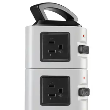 

3 Layer Vertical Power Strip Socket Tower Surge Protector 10 AC Outlets 4 USB Ports 110-250V Mulit Plug Socket Charging Station