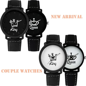 

2020 Fashion Couple Watches Leather Band Wristwatch Casual Luminous Hands Analog Clock Quartz Watch Nice Gifts For Men Women