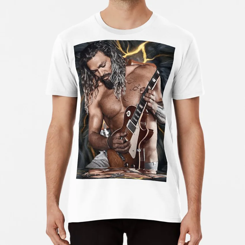Белый Футболка Jason Momoa - Цвет: Белый