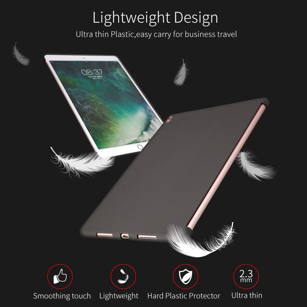 Ультратонкий чехол на заднюю панель для iPad 9,7 5-го 6-го поколения, Жесткий Чехол из поликарбоната, чехол с Умной клавиатурой, тонкий чехол, чехол Shockproo