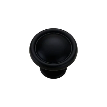 

New LEEDIS Black Cabinet Knob American Style Single Hole Flat Drawer Pull Drawer Handle Round Cabinet Handle Pull Knob