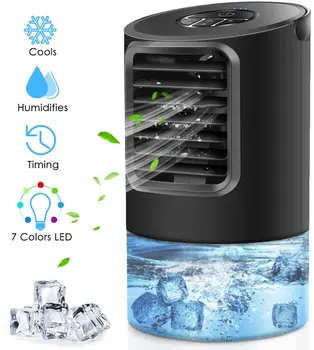 

Portable Air Conditioner Fan, Mini Evaporative Cooler Personal Air Cooler, 3 Fan Speed, Super Quiet Humidifier Misting Fan