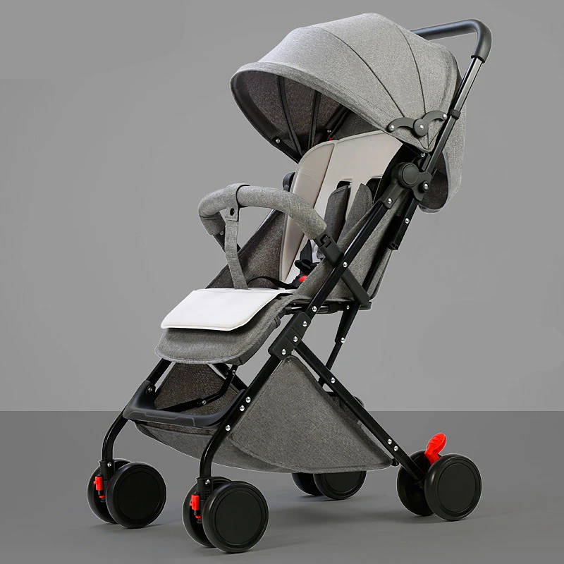 Portable baby stroller can sit reclining baby child stroller ultra light umbrella cart folding simple stroller 6 free gifts