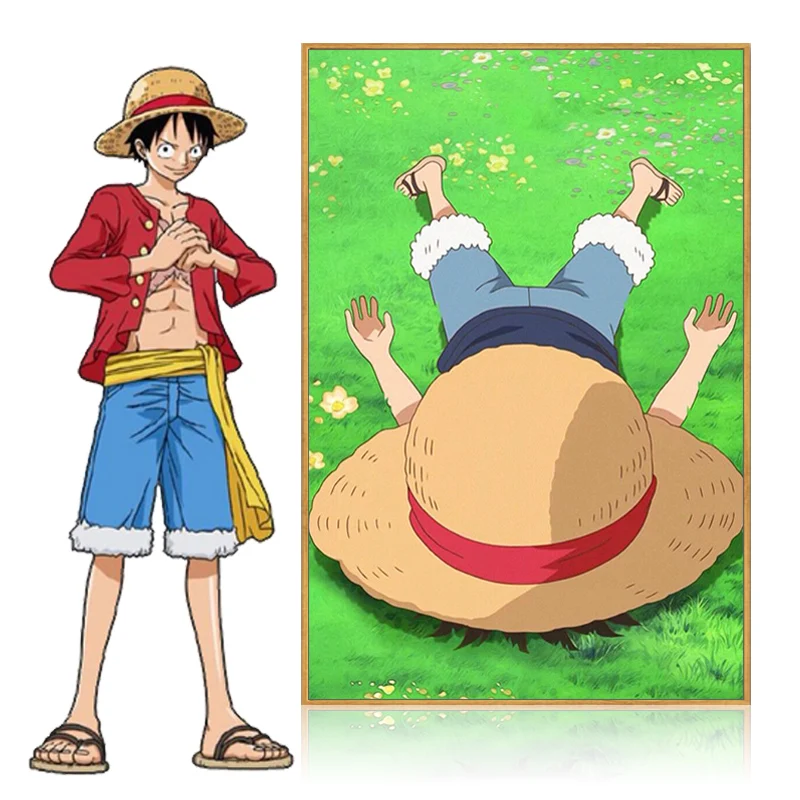 Картина по номерам художественная краска по номерам ручная роспись ed Аниме one piece Monkey · D · Луффи домашний коридор декоративная краска ing