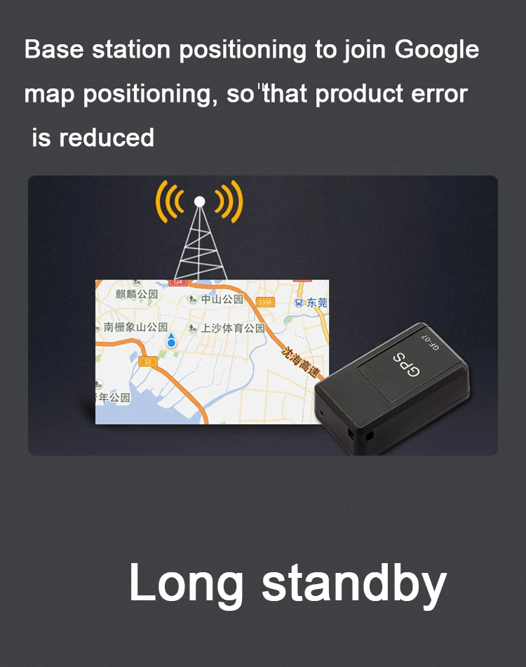 Gps трекер Мини Портативный gps локатор для пожилых детей отслеживание позиционирования сильная Магнитная Адсорбция автомобиля Защита от взлома GF07