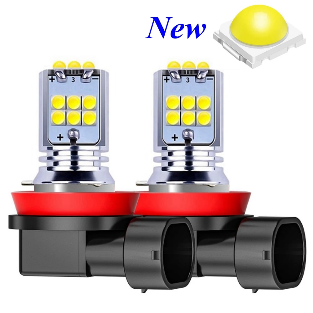 H8 H11 H10 H16 PSX24W 9006 HB4 9005 HB3 PY24W P13W LED Bulb Car Anti Fog Light Auto FogLamp White Amber 1800LM Led Car Lights Led Lights Led Bulbs 2PCS