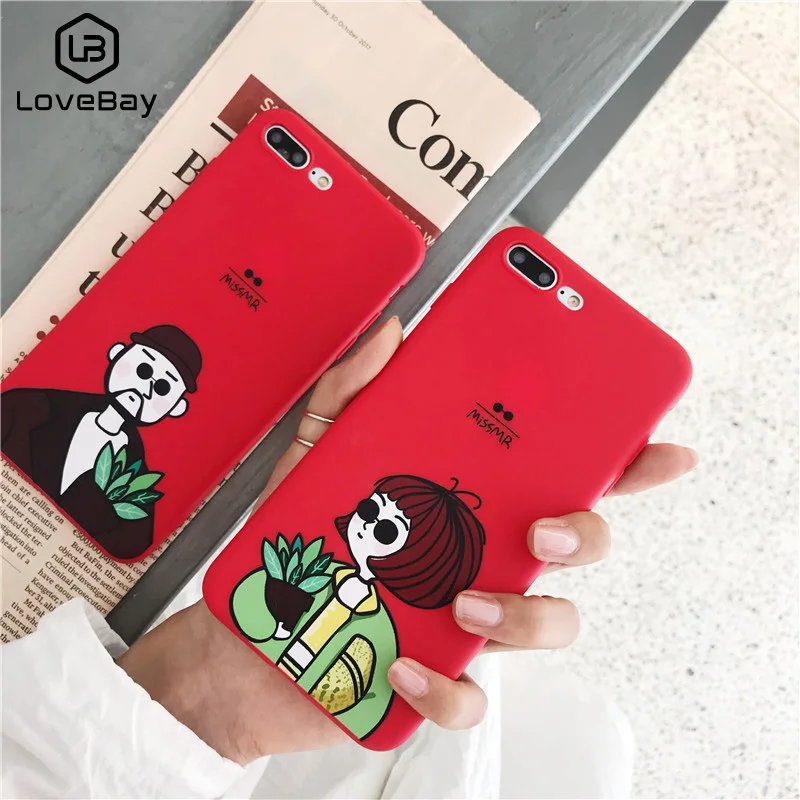 Lovebay чехол для телефона iPhone 11 6 6s 7 8 Plus X XR XS Pro Max Прекрасный Мультфильм крутые Пары