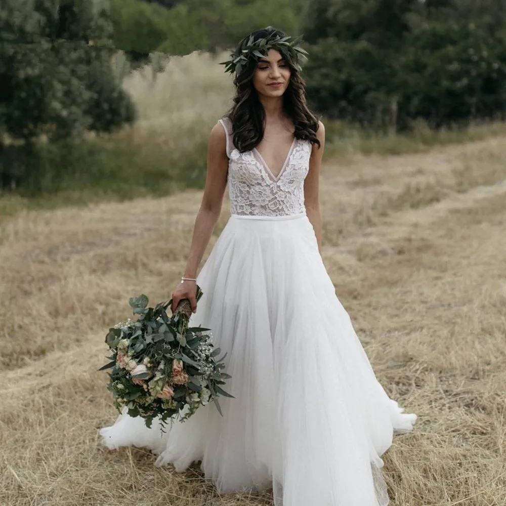 Liefde Kant Rustieke Trouwjurk 2019 V-hals Open Back Side Split Boho Bruidsjurken Liefde Kant Rustieke Trouwjurk 2019 V-hals Open Back Side Split Boho Bruidsjurken