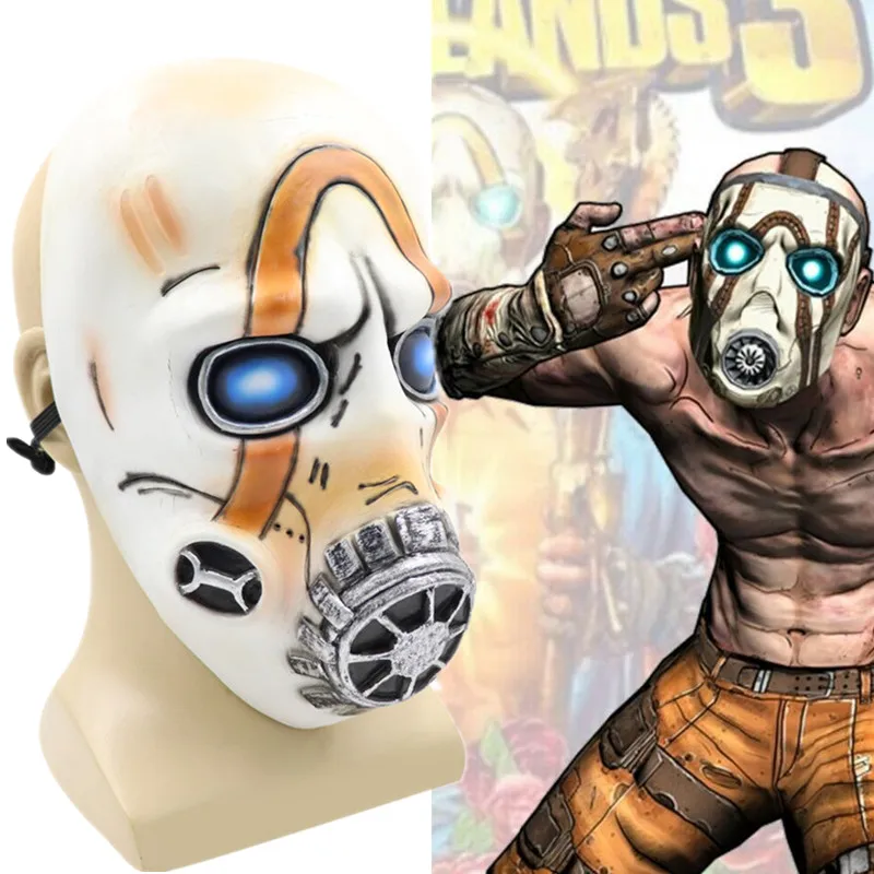 

Borderlands 3 Psycho Cosplay LED Lights Helmet Latex Mask Full Face Adult Props Halloween